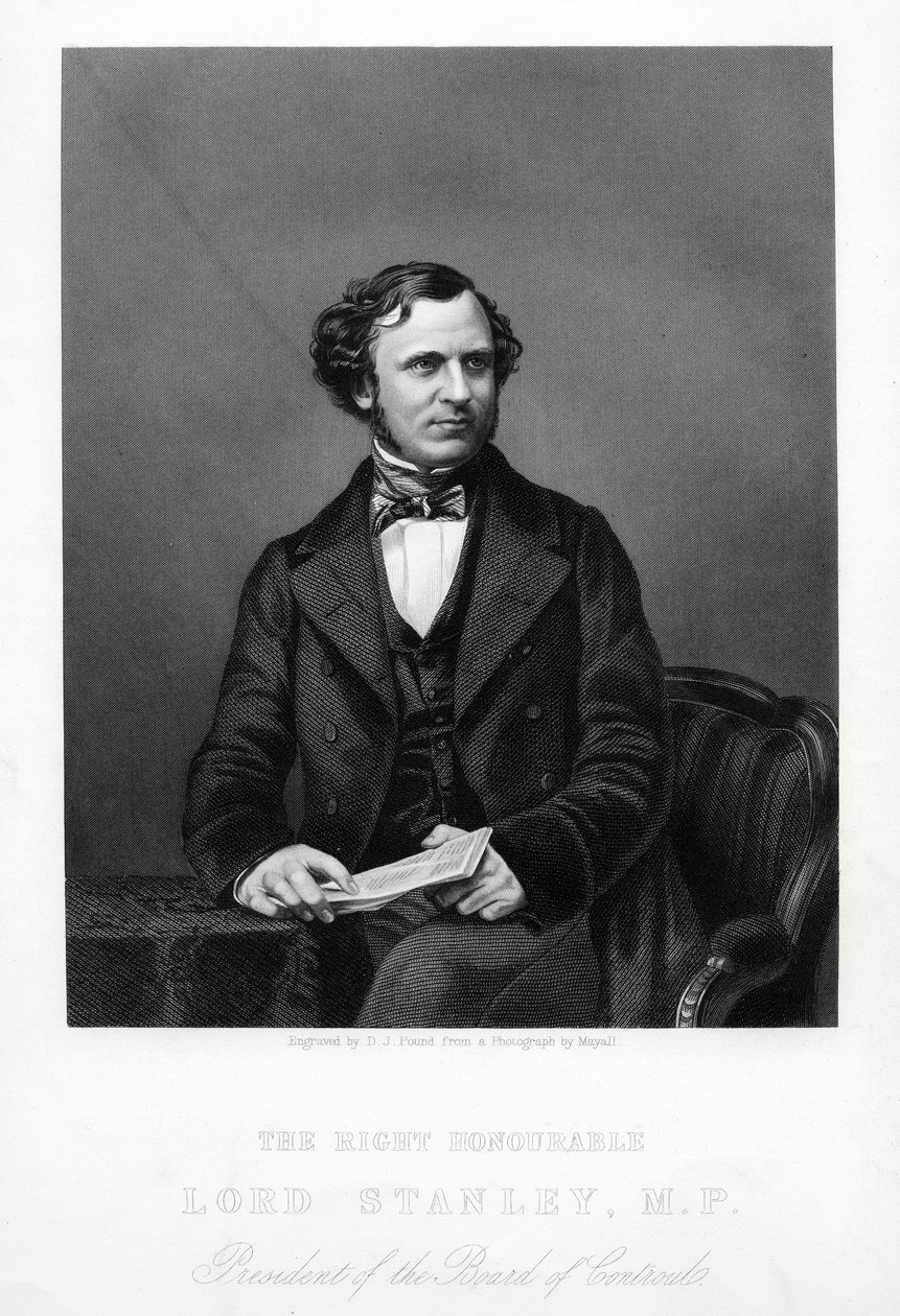The Right Honourable Edward Henry Stanley, 15th Earl of Derby, British Statesman by Daniel John Pound