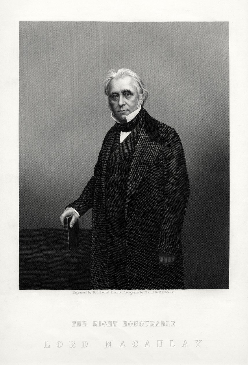 Thomas Babington Macaulay, British poet, historian and Whig politician, c1880 by Daniel John Pound