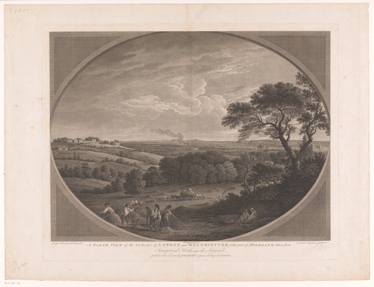 View of London from Hampstead Heath by Daniel Lerpinière