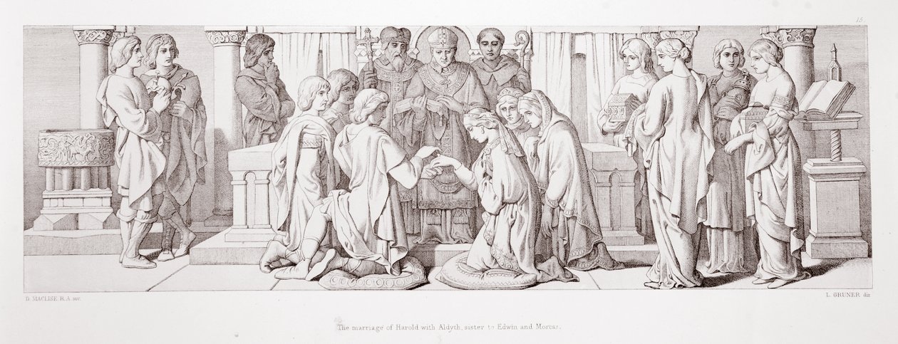 The marriage of Harold with Aldyth, sister to Edwin and Morcar, from 