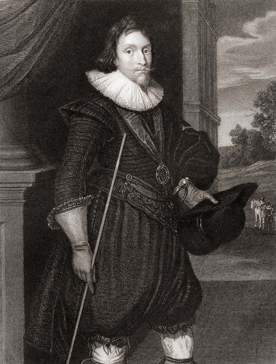Portrait of James Hamilton, 2nd Marquis of Hamilton, from 'Lodge's ...