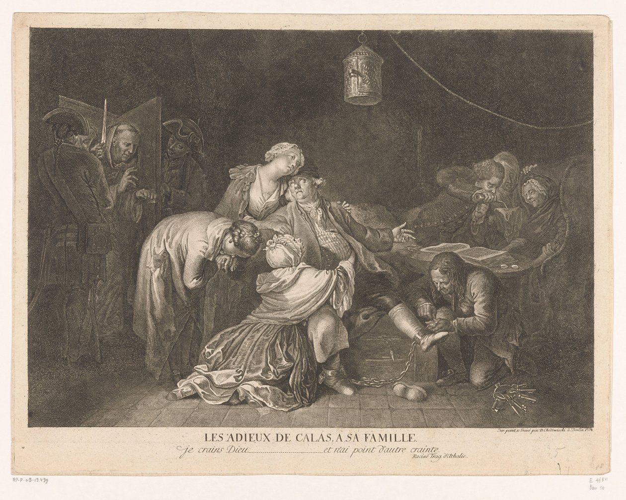 Farewell of Jean Calas in Prison by Daniel Nikolaus Chodowiecki