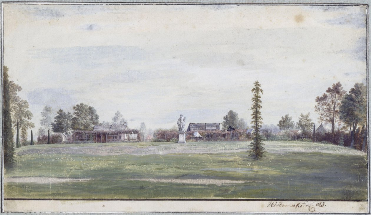 At the Tents in the Berlin Tiergarten by Daniel Nikolaus Chodowiecki