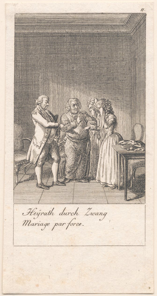 Reasons for Marriage and Their Consequences. Plate 11 by Daniel Nikolaus Chodowiecki