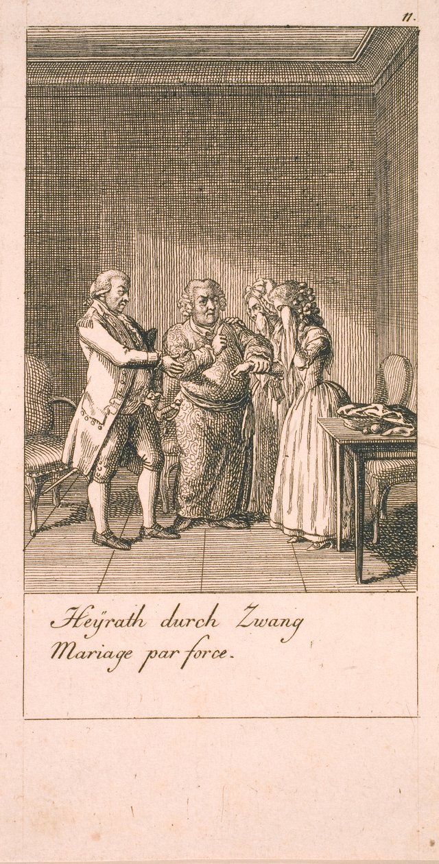 Reasons for Marriage and Their Consequences. Plate 7 by Daniel Nikolaus Chodowiecki