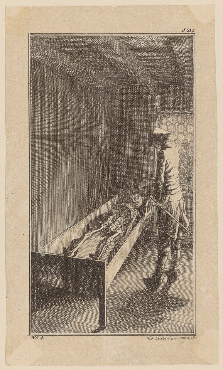 Bunkel Observes the Skeleton of John Orton, Plate 4 from 