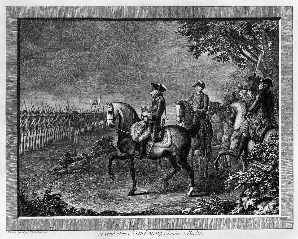 King Frederick II. Guard Parade in Potsdam by Daniel Nikolaus Chodowiecki