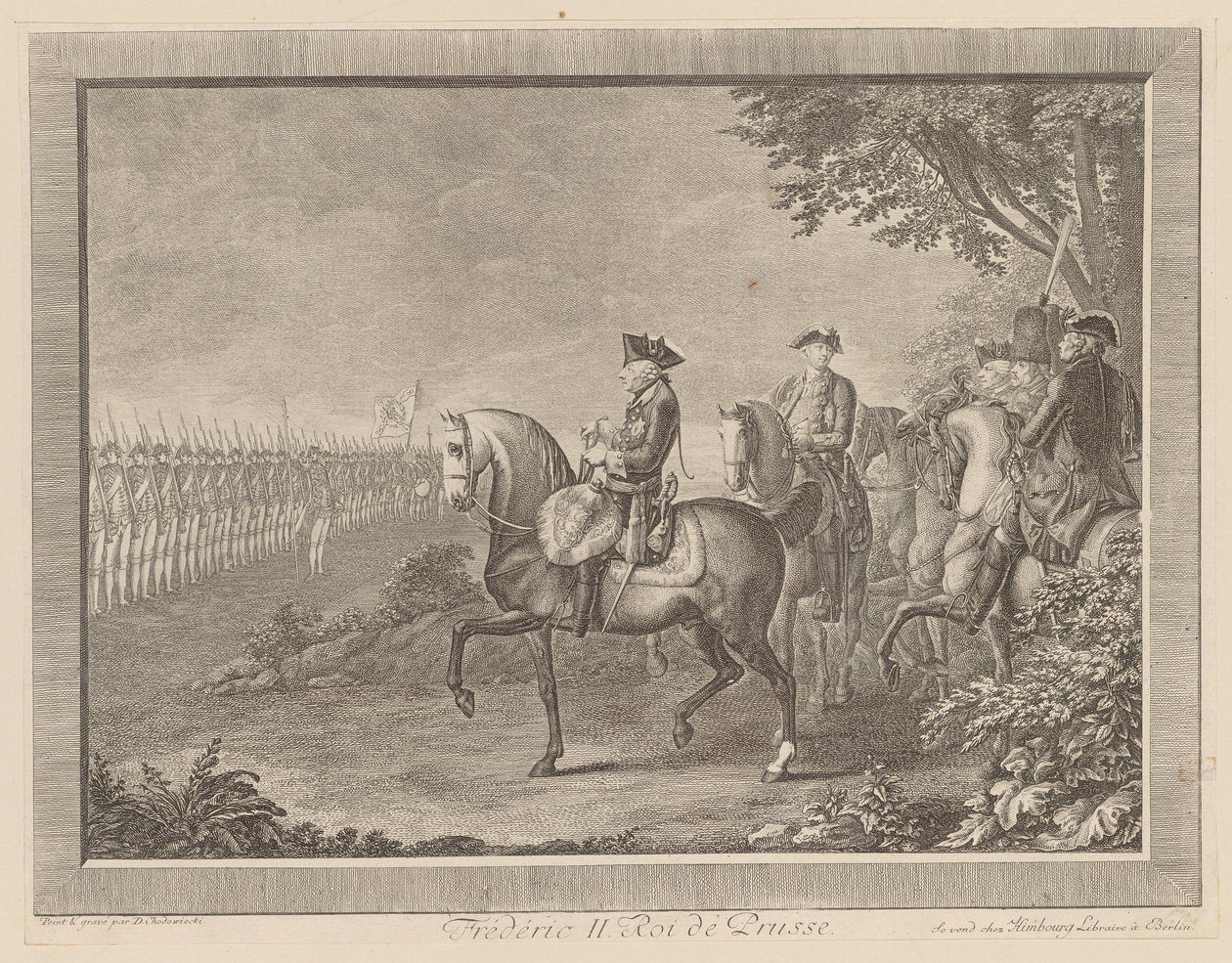 King Frederick II of Prussia, Guard Parade in Potsdam by Daniel Nikolaus Chodowiecki