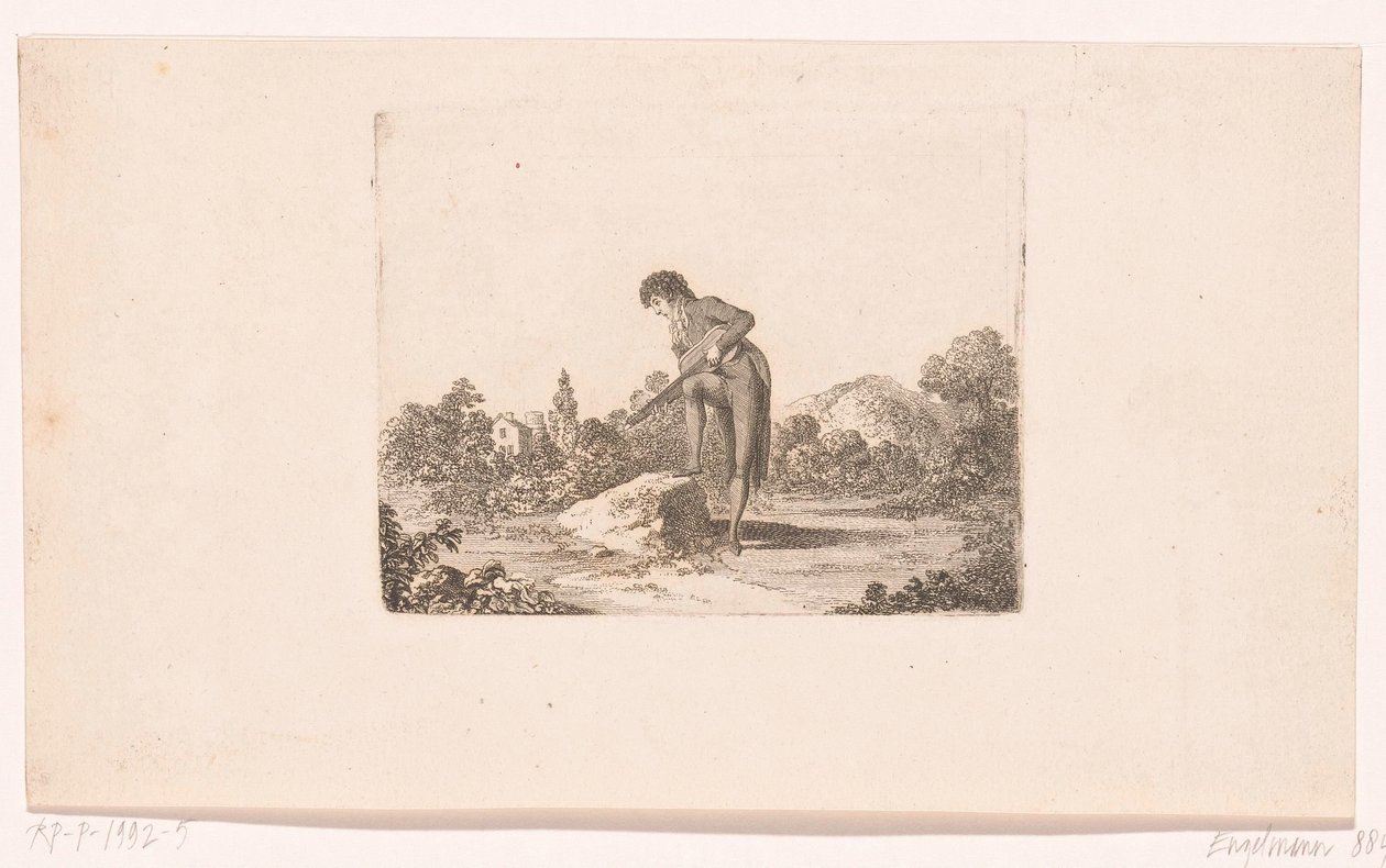Mr. de Vollange Playing His Guitar by Daniel Nikolaus Chodowiecki