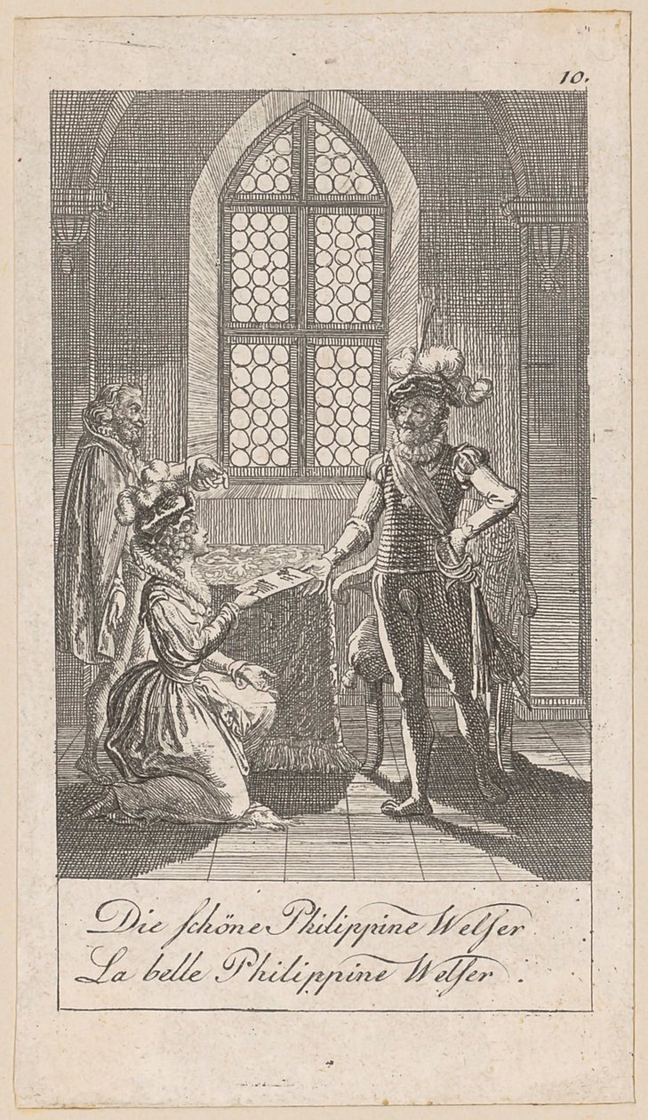 Philippine Welser, Sheet 10 of the Series "Older, Middle and Newer History" by Daniel Nikolaus Chodowiecki
