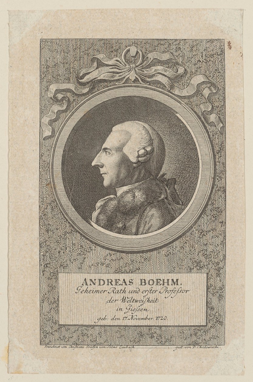Portrait of Andreas Boehm by Daniel Nikolaus Chodowiecki