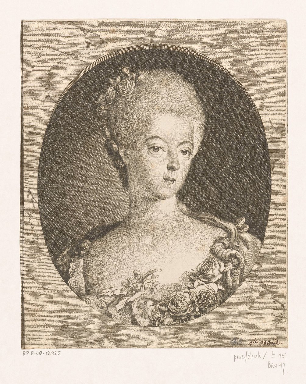Portrait of Wilhelmina of Prussia by Daniel Nikolaus Chodowiecki