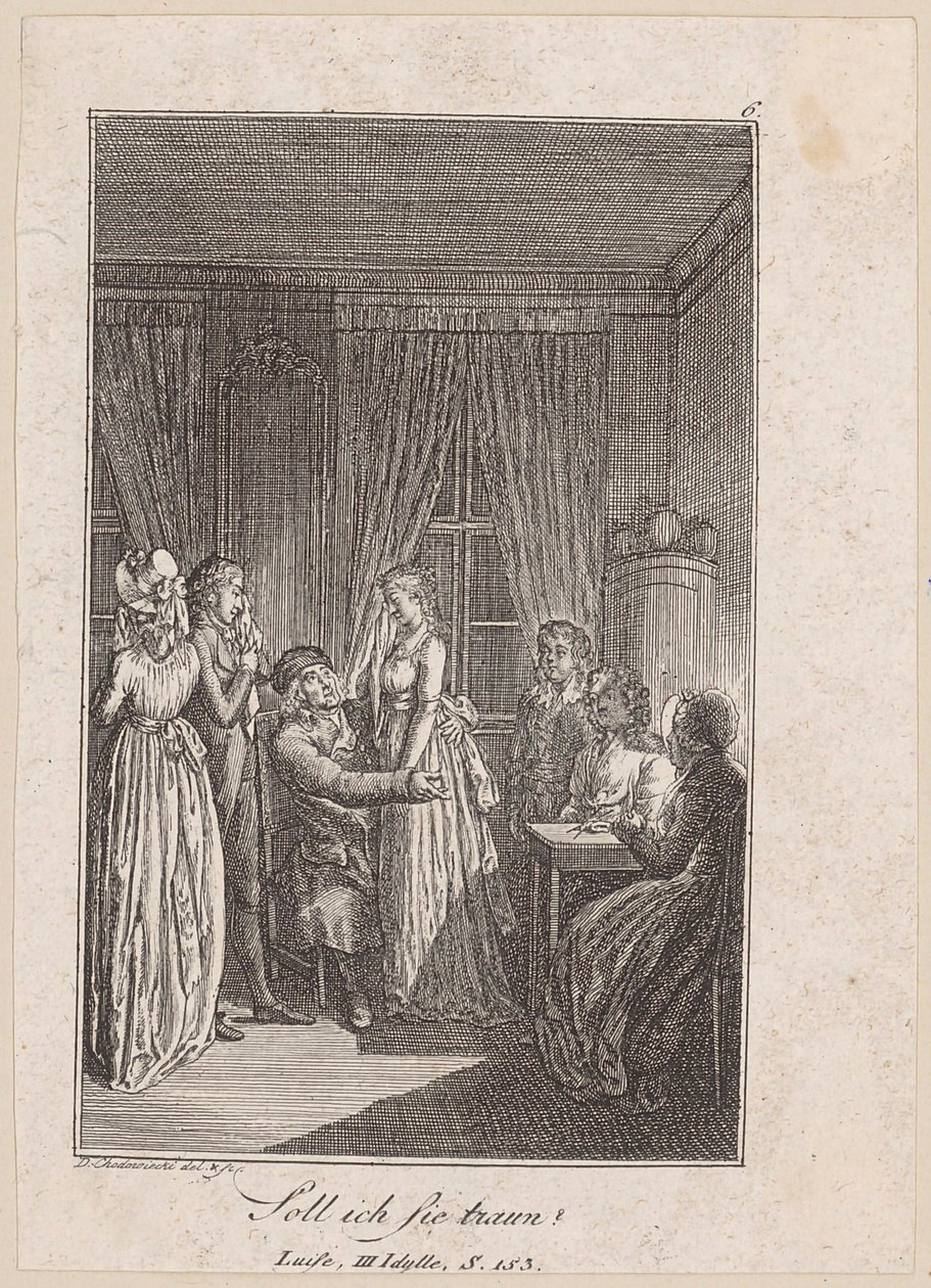 Scene Before the Wedding by Daniel Nikolaus Chodowiecki