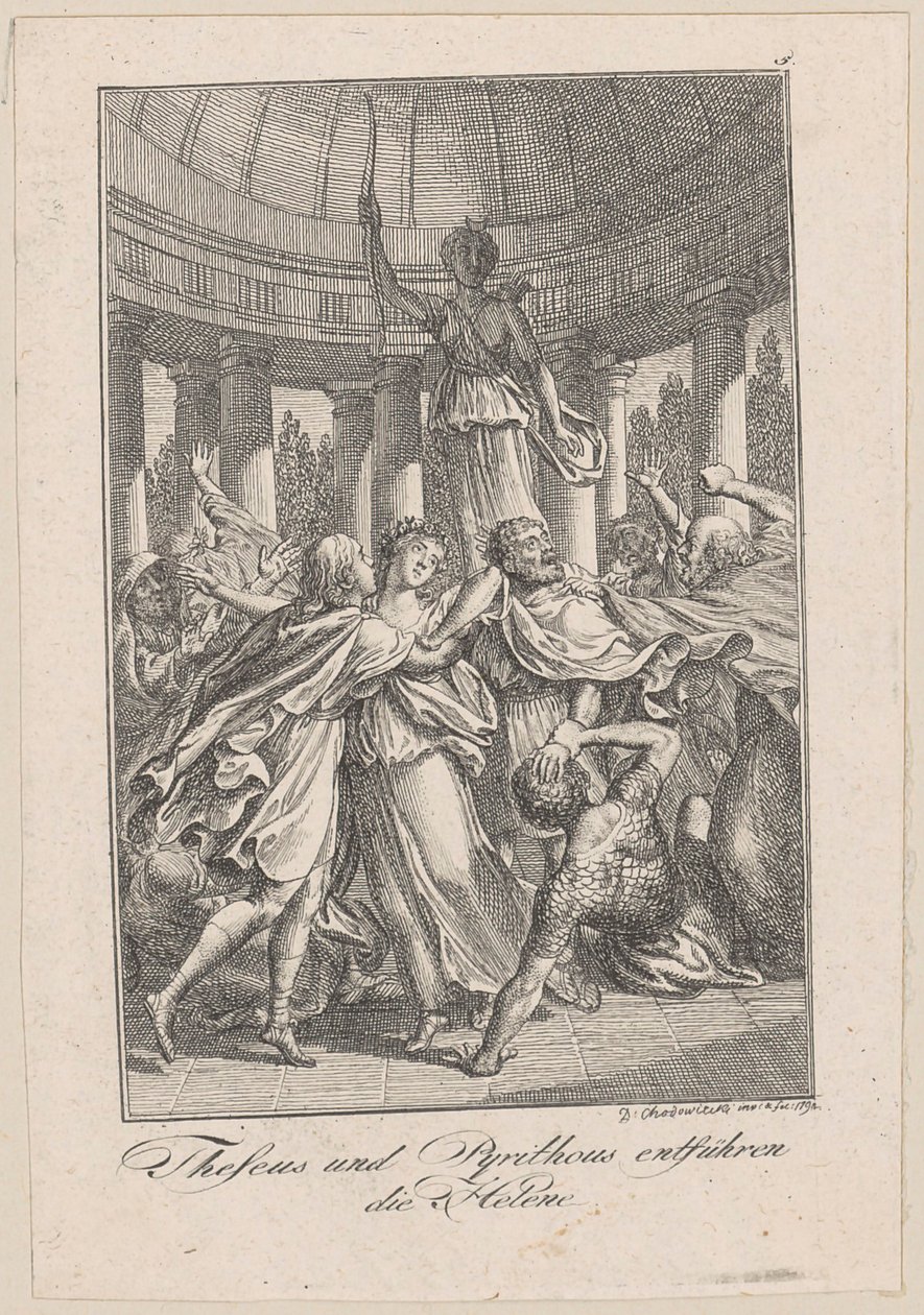 Theseus and Pirithous Abduct Helen, Plate 5 to Becker
