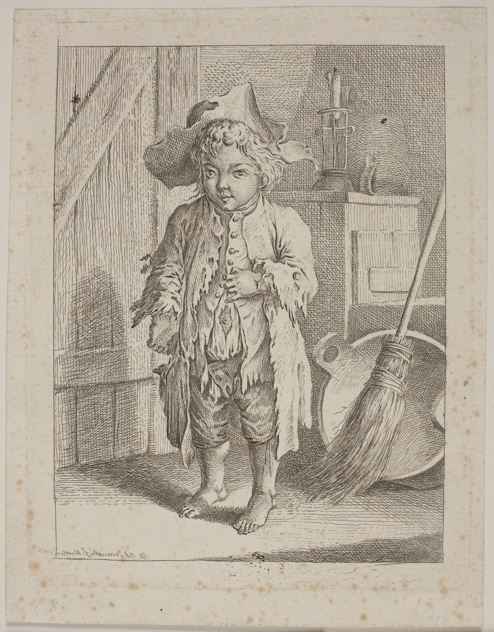 The Beggar Boy at the Door by Daniel Nikolaus Chodowiecki