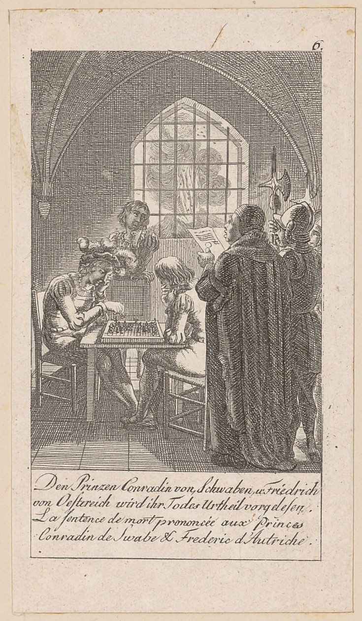 Death Sentence of Princes Conrad of Swabia and Frederick of Austria, Sheet 6 of the Series 