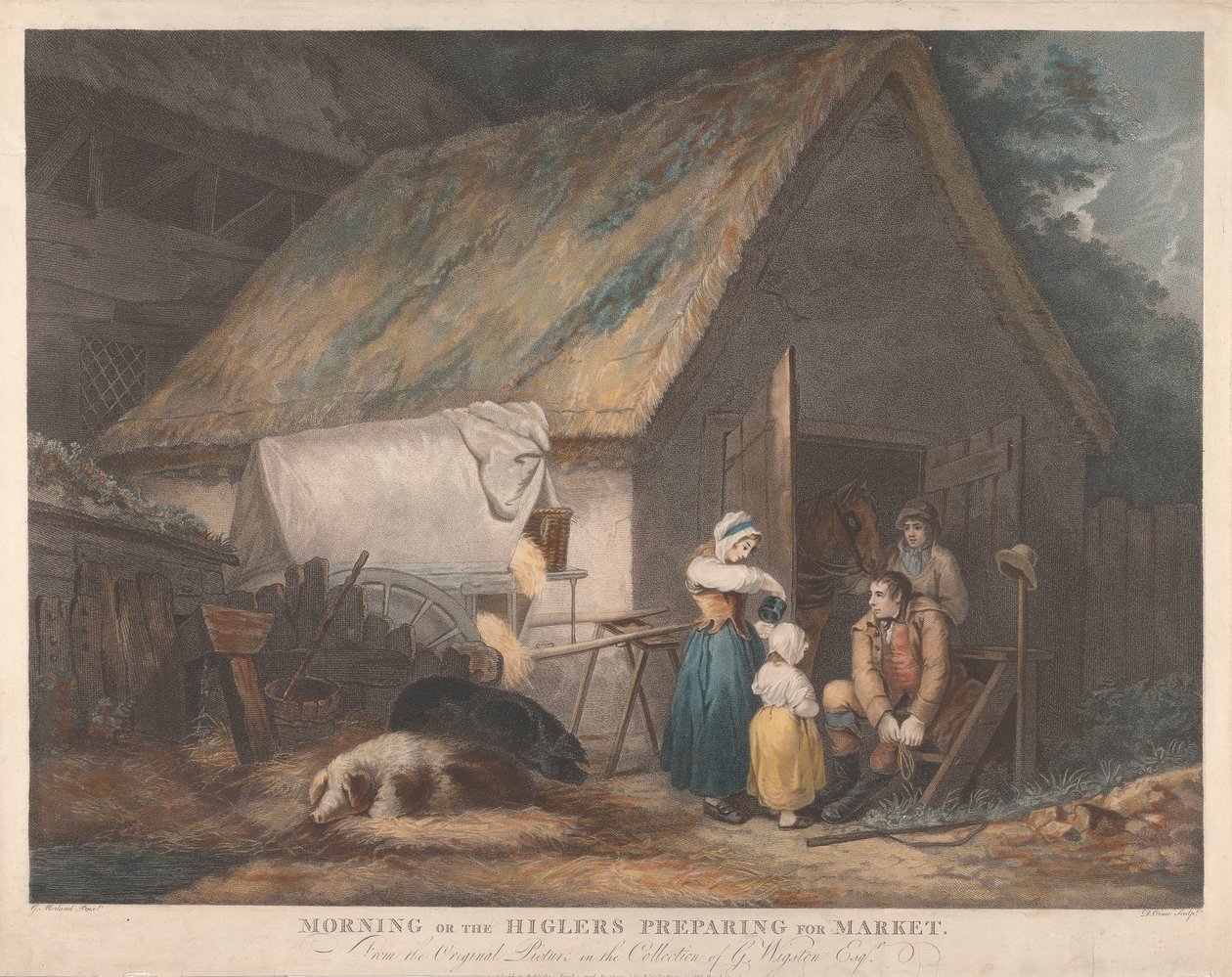 Morning or the Higlers Preparing for Market by Daniel Orme