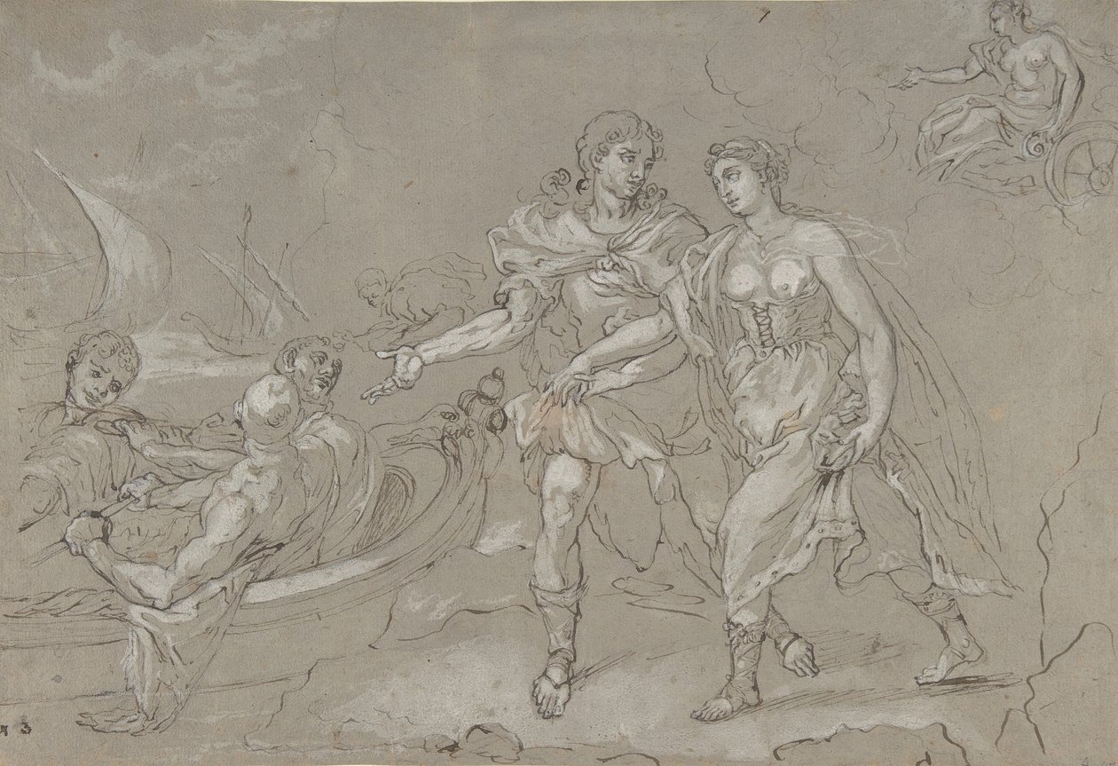 The Rape of Helena, (detail), late 17th-18th century by Daniel Seiter