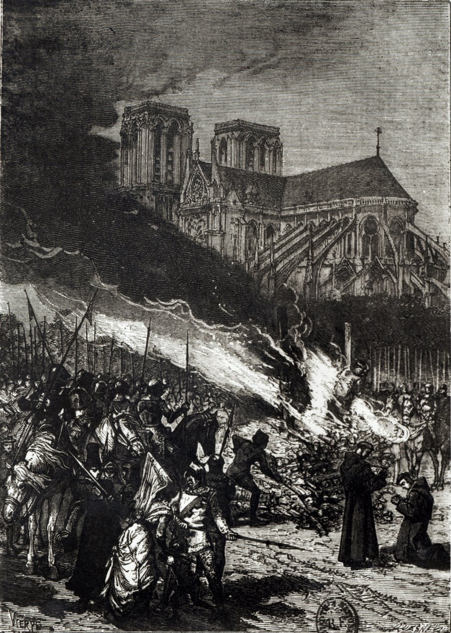Burning of the Templars, illustration from 