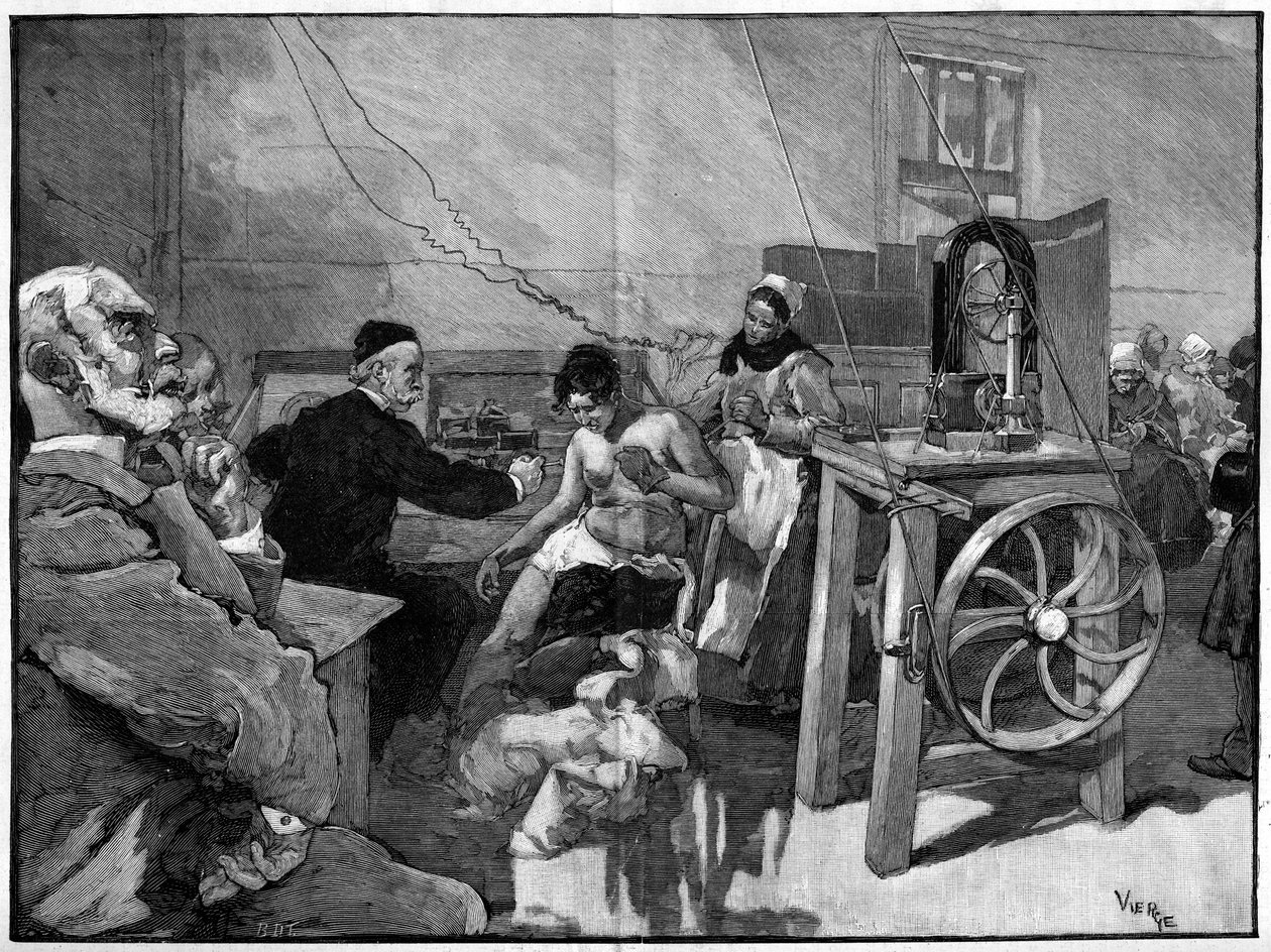 Electrotherapy at the Salpetriere: Diagnosis by Dr. Vigouroux in 1887 by Daniel Urrabieta Vierge