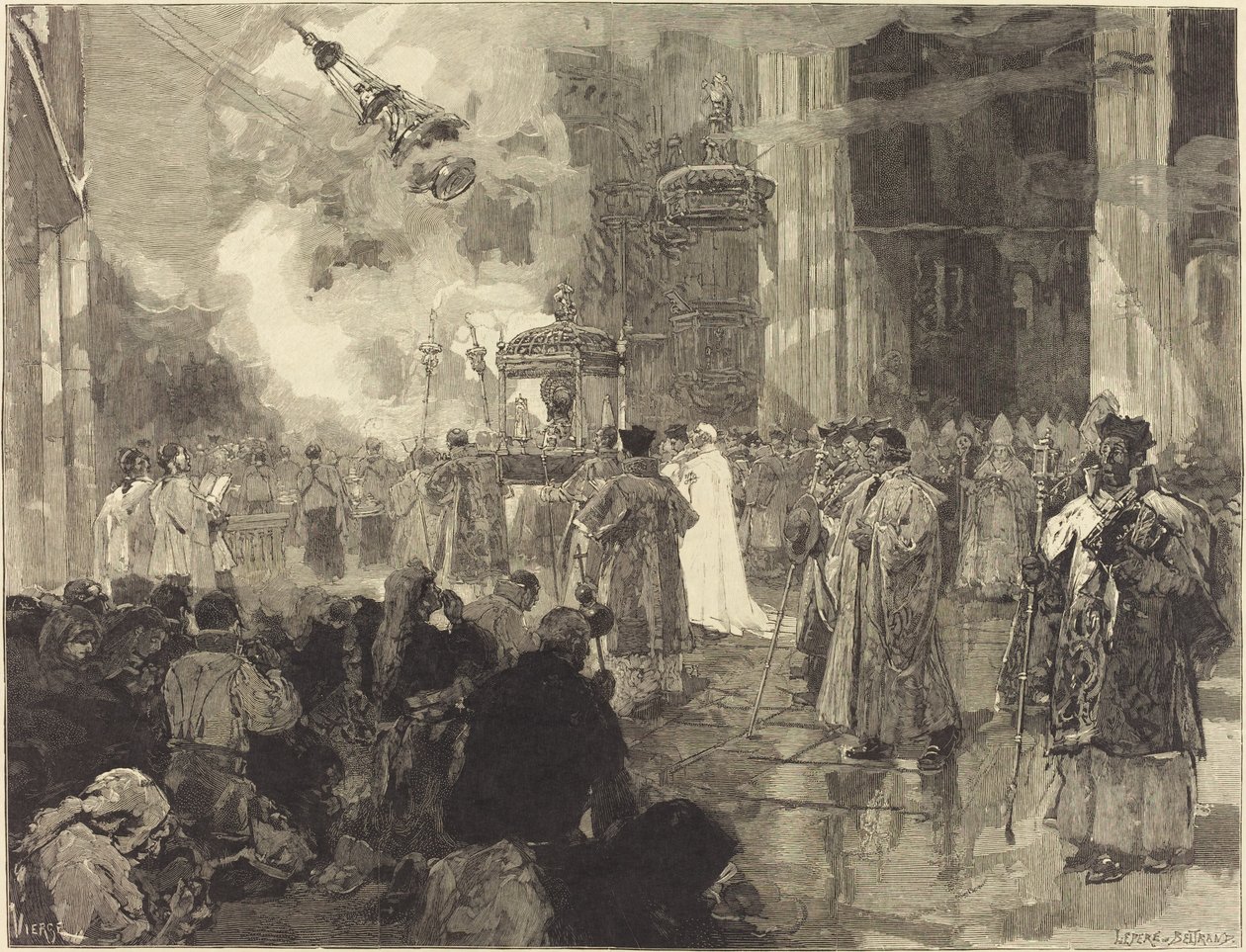 The Festivals of Saint James of Compostela: The Procession of the Relics by Daniel Vierge