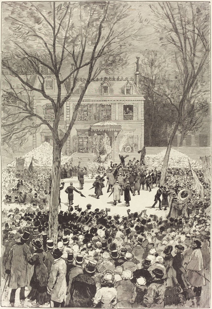 Popular Demonstration of February 27 to Celebrate the 80th Year of Victor Hugo by Daniel Vierge