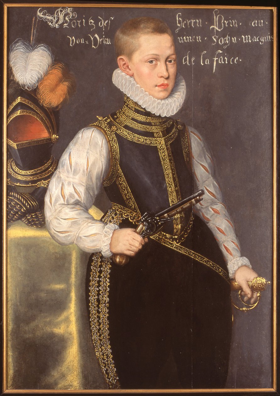 Portrait of Maurice Prince of Orange by Daniël van den Queborn  