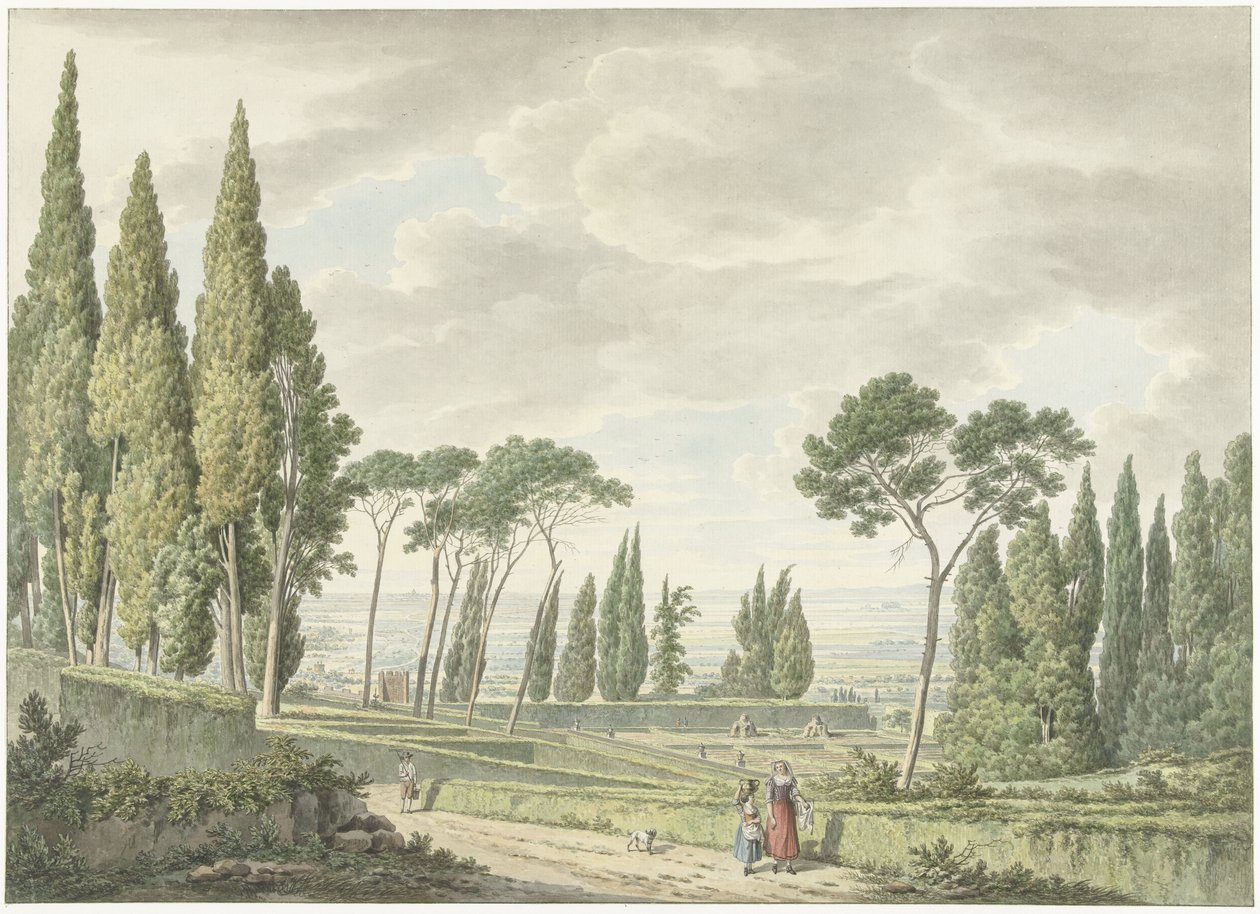 View of the Terraces of the Villa d’Este in Tivoli by Daniël Dupré