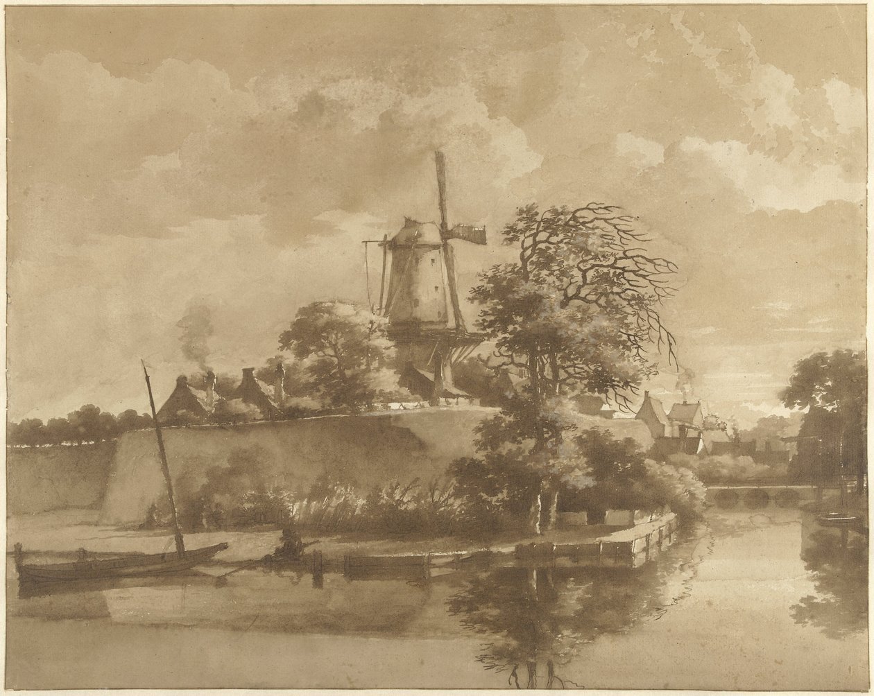 The Run Mill at the Tolsteeg Gate in Utrecht by Daniël Kerkhoff