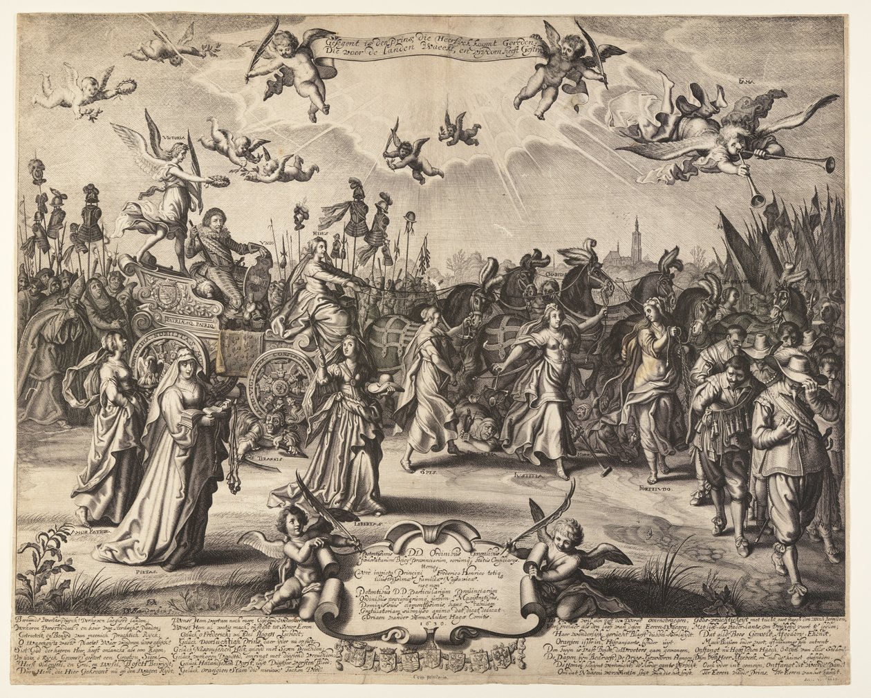The Triumphal Car of Prince Hendrik of Orange by Daniël van den Bremden