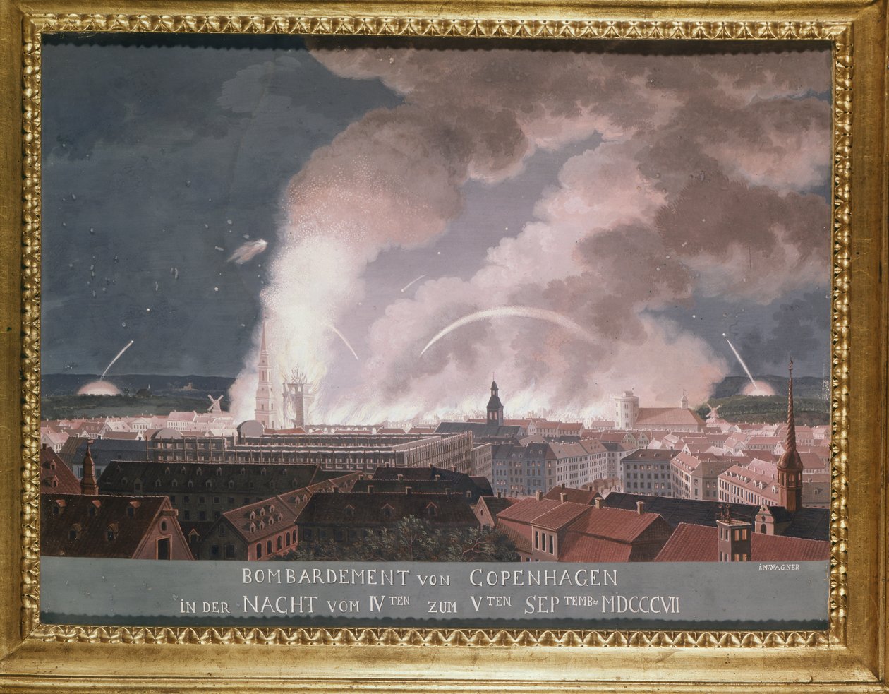The Second Battle of Copenhagen by Danish School