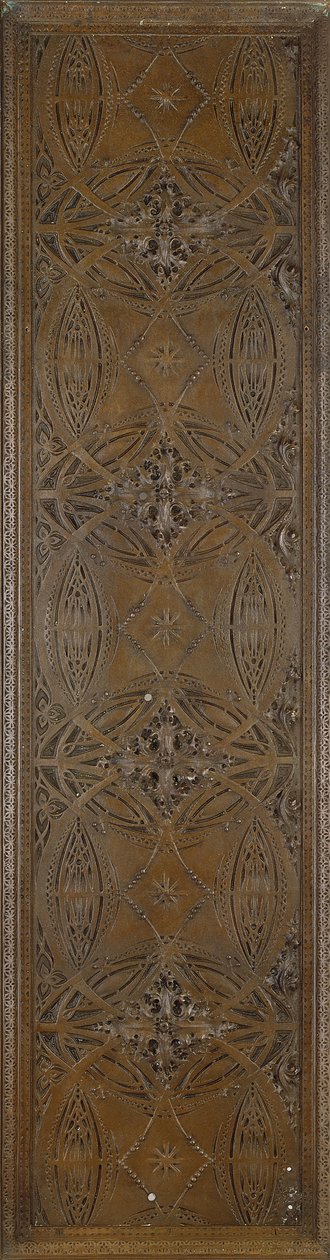 A frieze featuring stylized botanical motifs with classical foliate border by Dankmar and Sullivan Louis Adler
