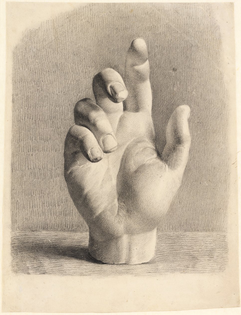 A Hand, Drawn After Plaster by Dankvart Dreyer
