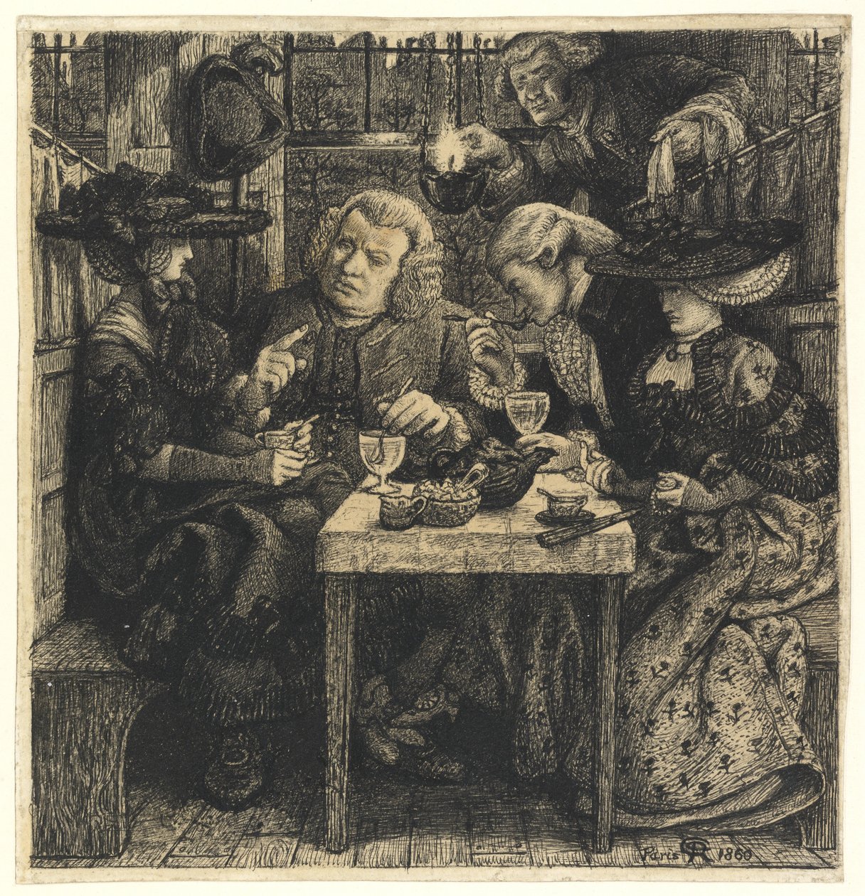 Dr. Johnson at the Mitre, 1860 by Dante Gabriel Charles Rossetti