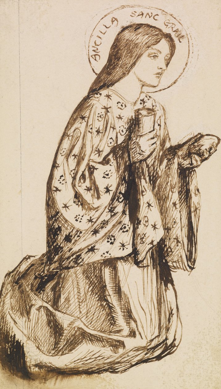 Launcelot at the Shrine of the Holy Grail by Dante Gabriel Charles Rossetti