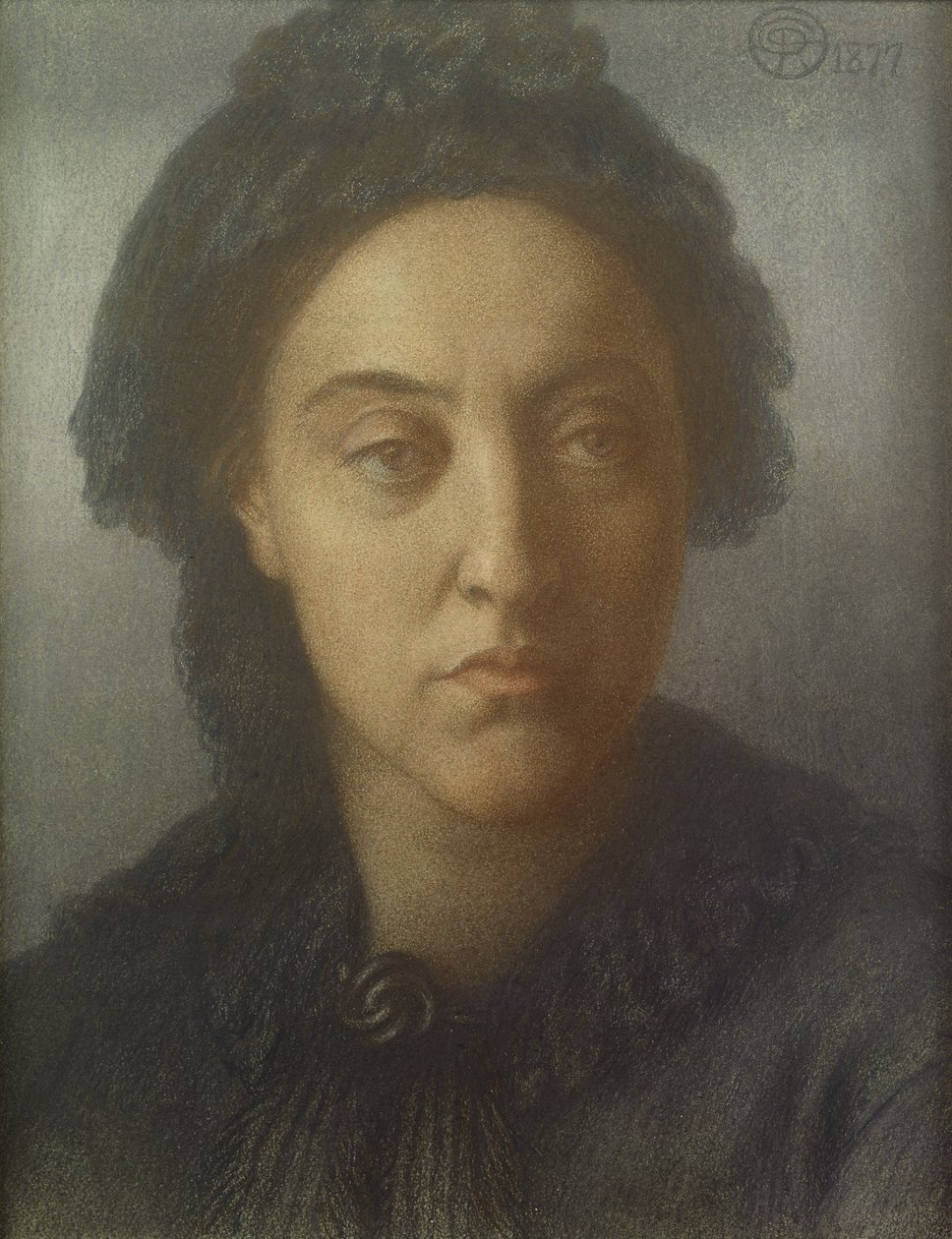 Christina Rossetti, 1877 by Dante Gabriel Charles Rossetti