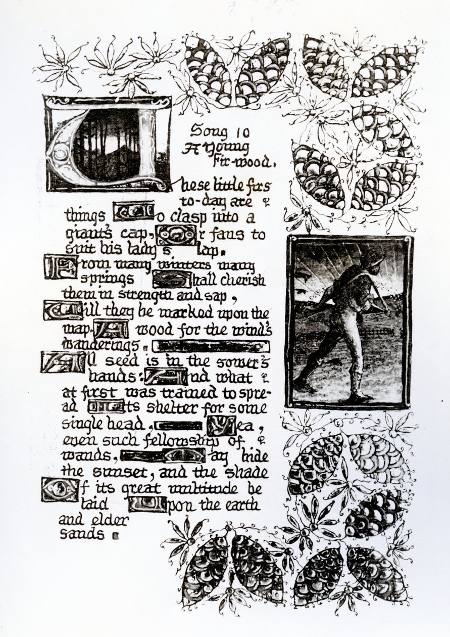 Illuminated text from Rossetti