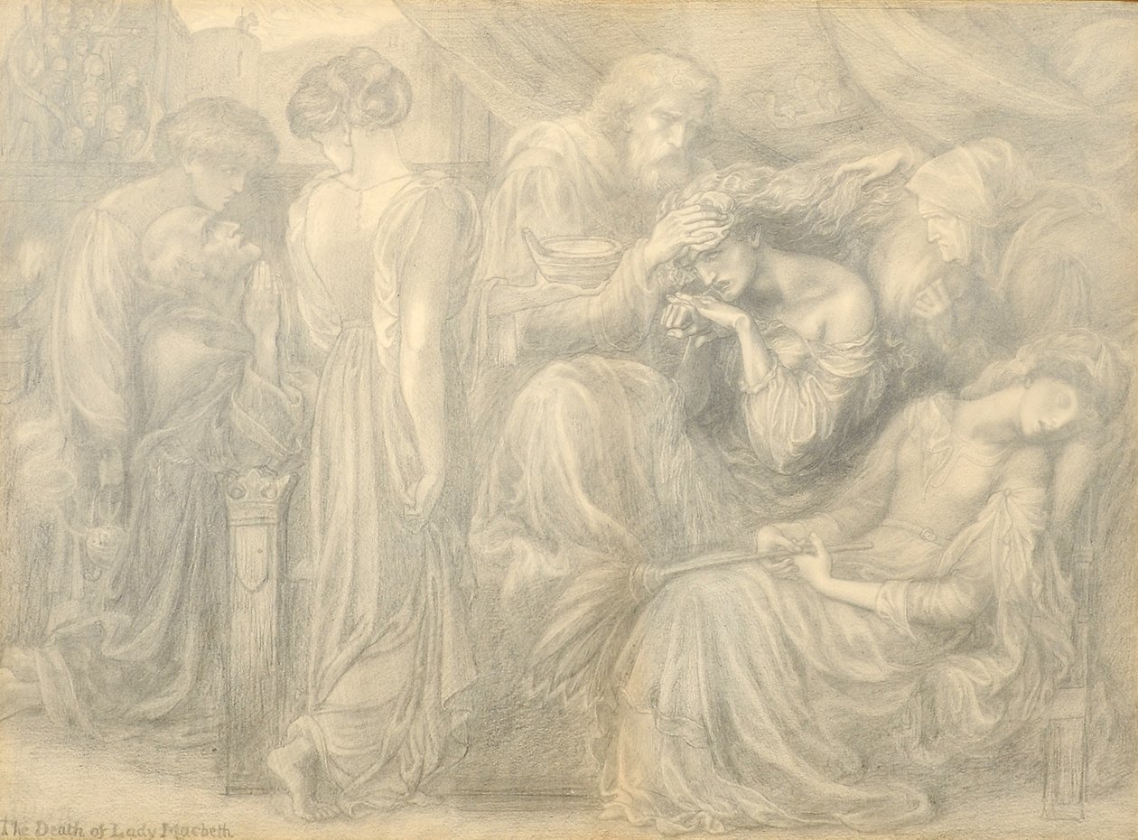 The Death of Lady Macbeth by Dante Gabriel Charles Rossetti