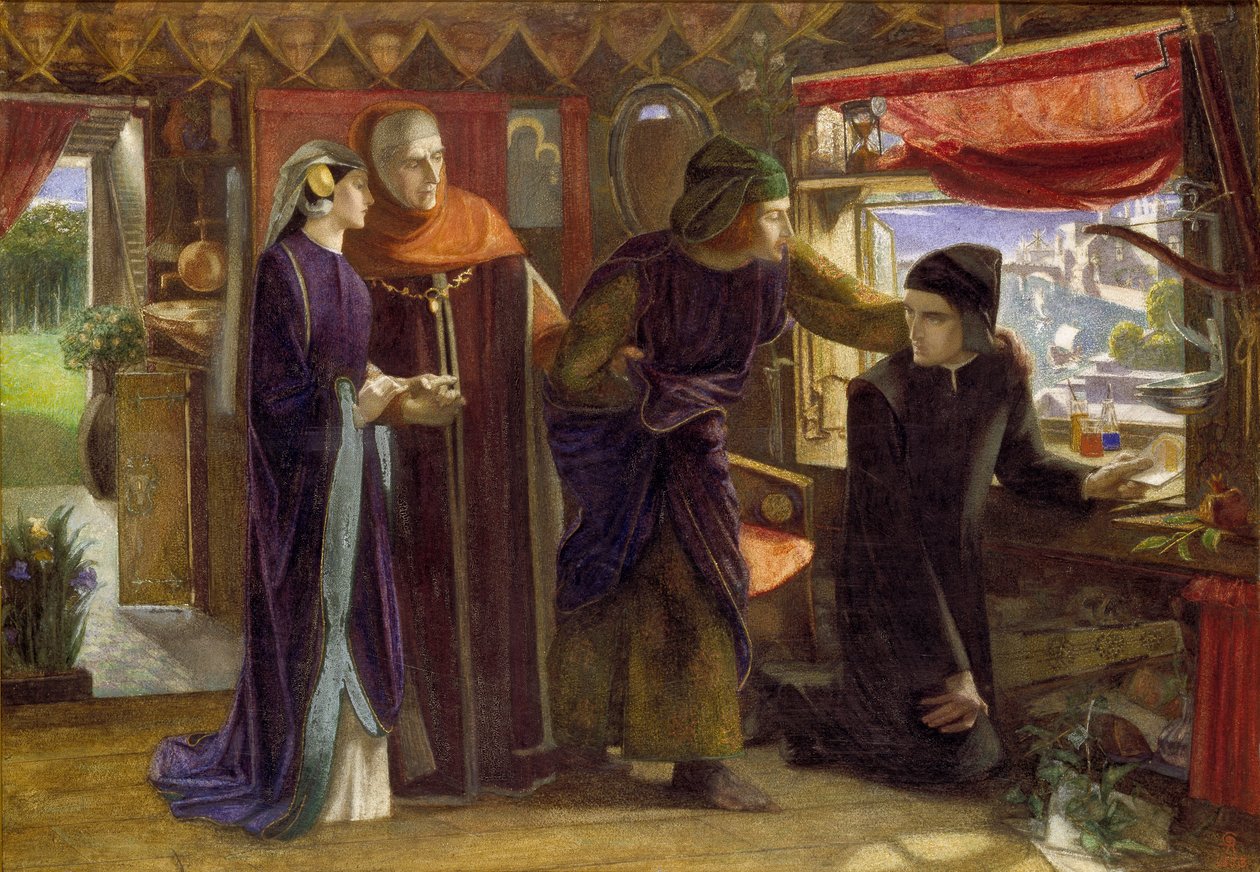 Dante drawing an Angel on the Anniversary of Beatrice