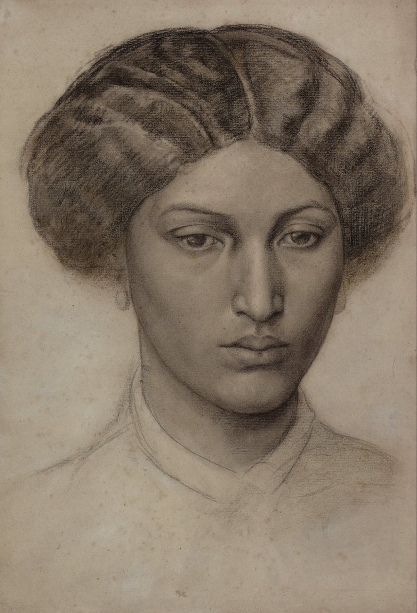 Head of a Young Woman by Dante Gabriel Rossetti