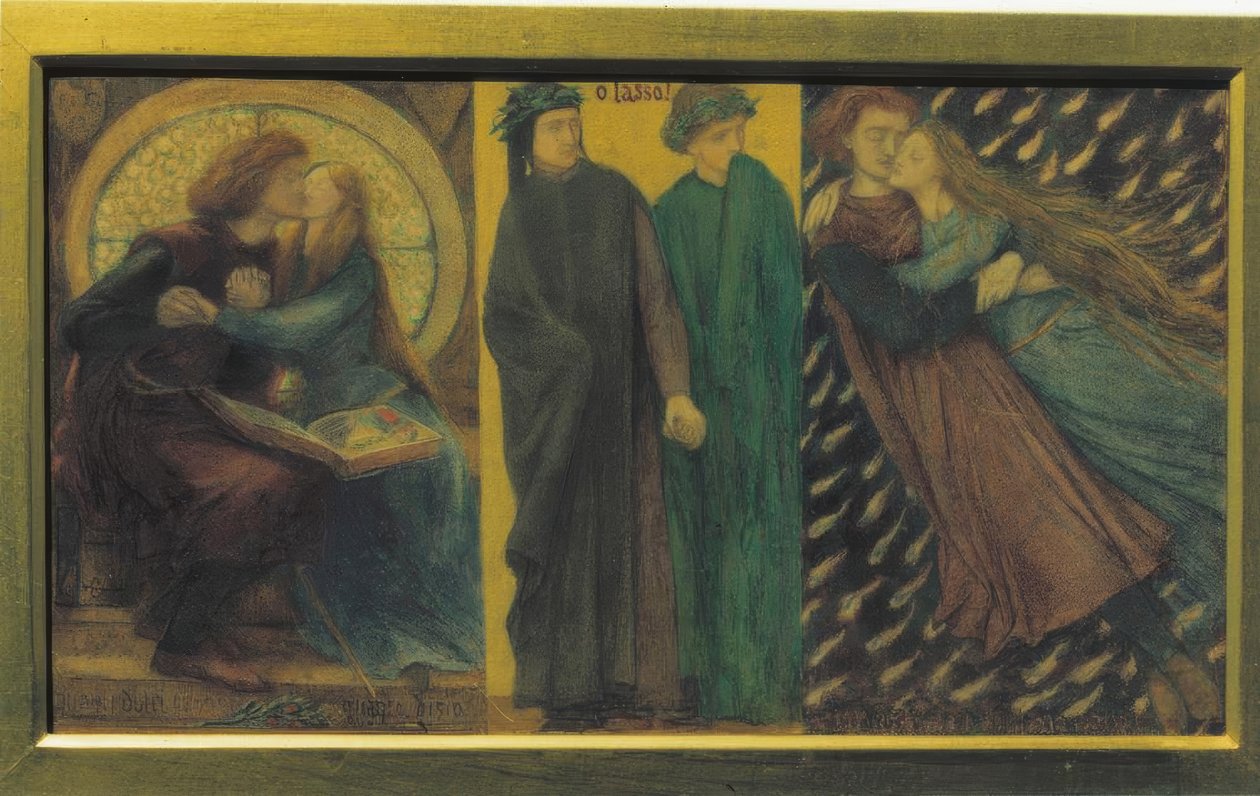 Paolo and Francesca da Rimini by Dante Gabriel Charles Rossetti
