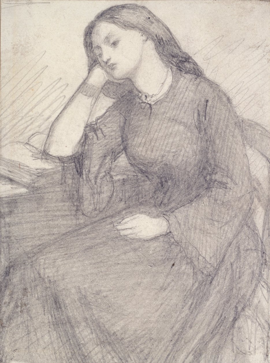 Portrait of Elizabeth Siddal, Seated, c1840s by Dante Gabriel Rossetti