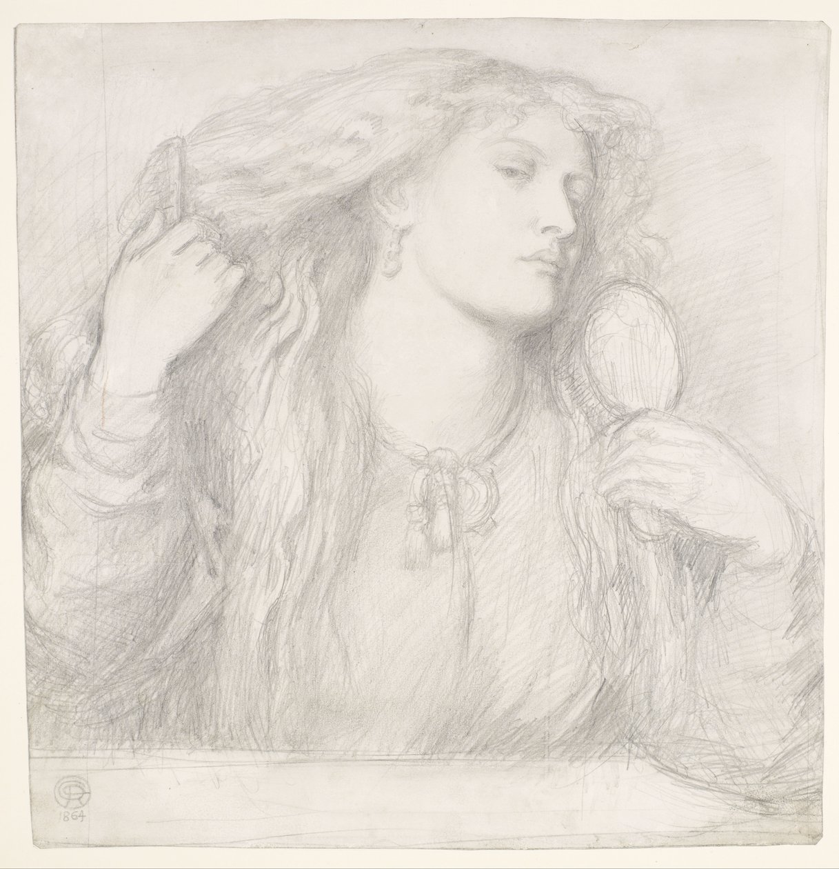 Woman Combing Her Hair, Fanny Cornforth by Dante Gabriel Rossetti