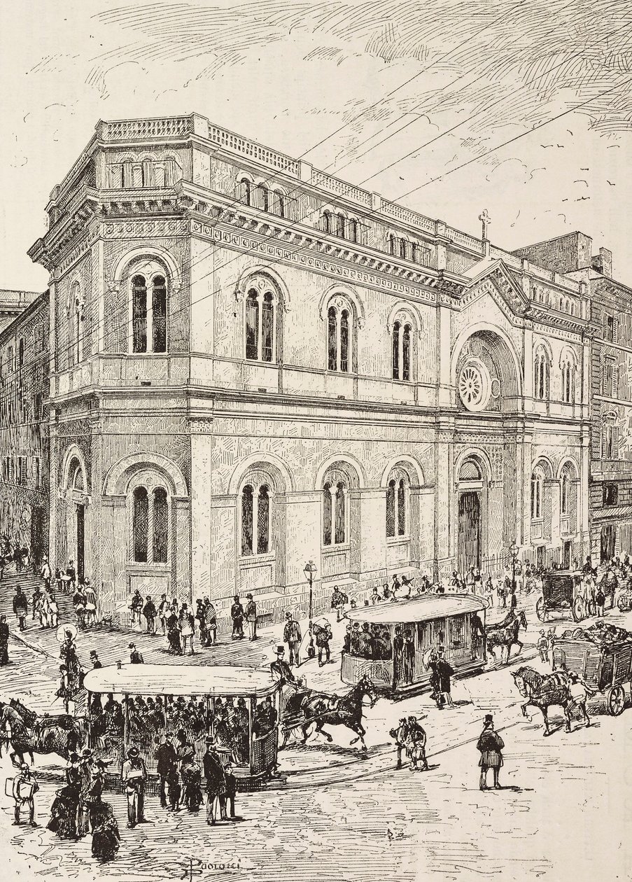 Evangelical church on Via Nazionale, Rome, Italy by Dante Paolocci