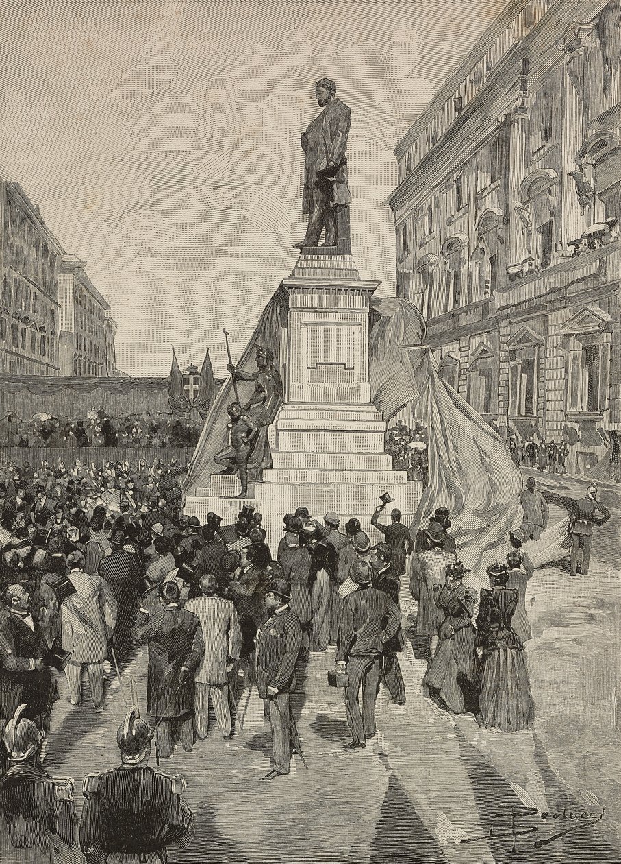 Inauguration of monument to Quintino Sella, by Ettore Ferrari, April 9 by Dante Paolocci