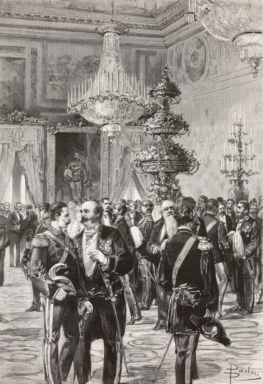 Italian politicians and officers celebrating New Year