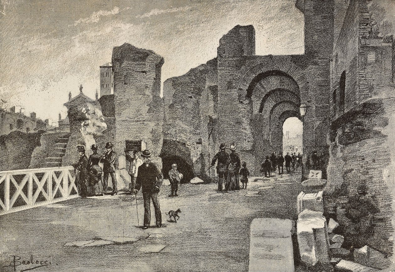 Public walkway in Palazzo dei Cesari, Rome, Italy by Dante Paolocci