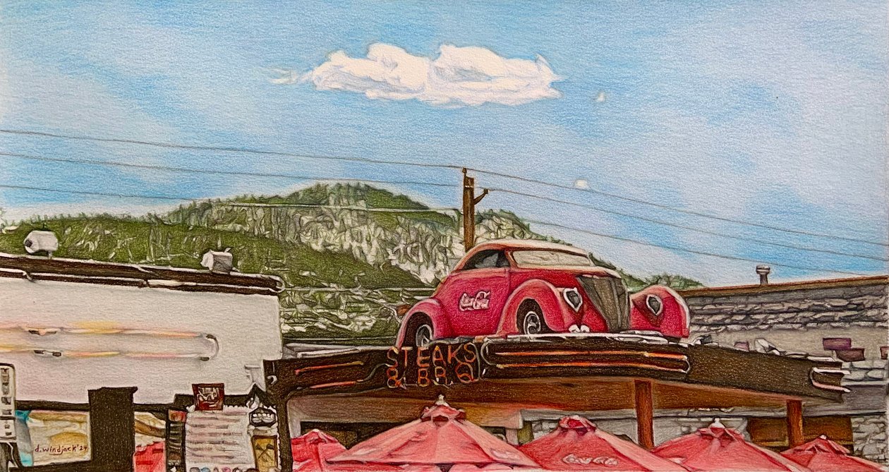 Pitstop on Route 66, 2024 by Darrell Windjack