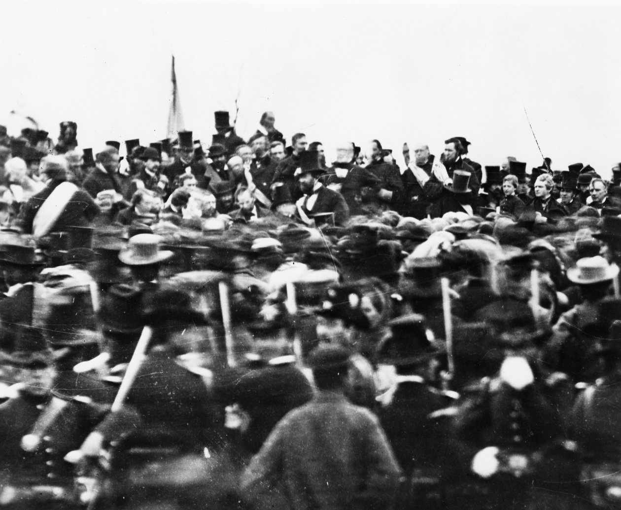 Abraham Lincoln at the Gettysburg Address, 1863 (detail) by David Bachrach