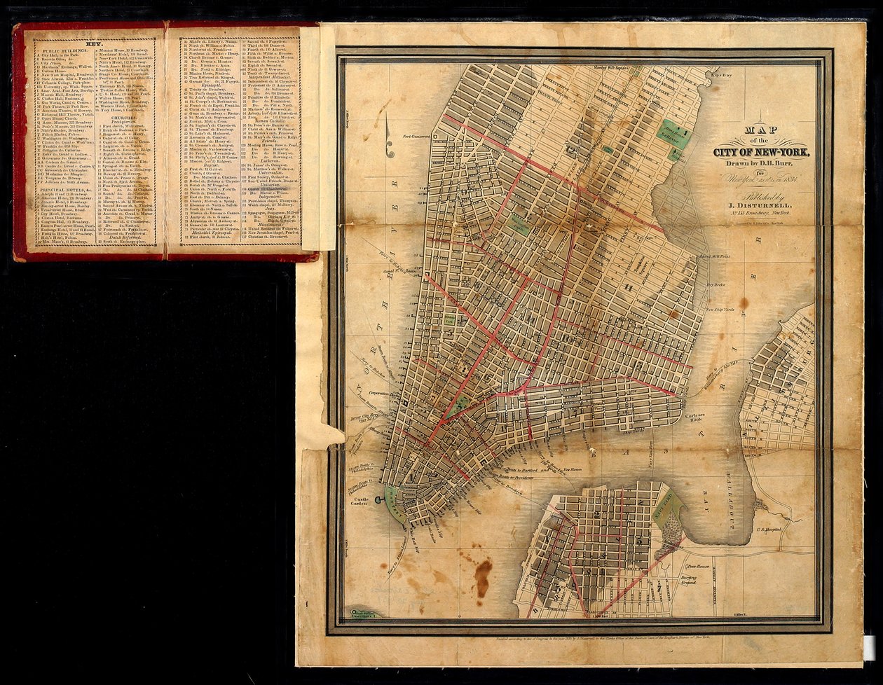 Map of the City of New York, for New York as it is in 1834, 1834 by David Burr